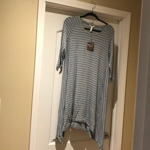 Size M Matilda Jane Dress Blue and Gray